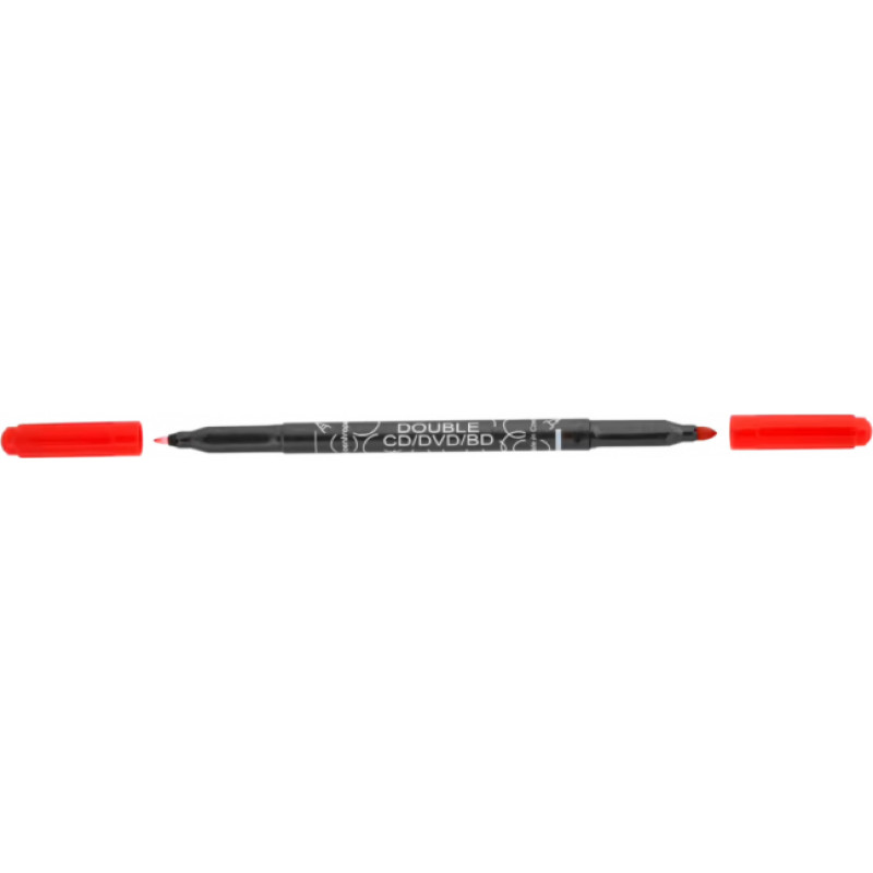 Centropen Marķieris abpusējs Centropen 0.6/2.5 mm, apaļš, sarkans - gab