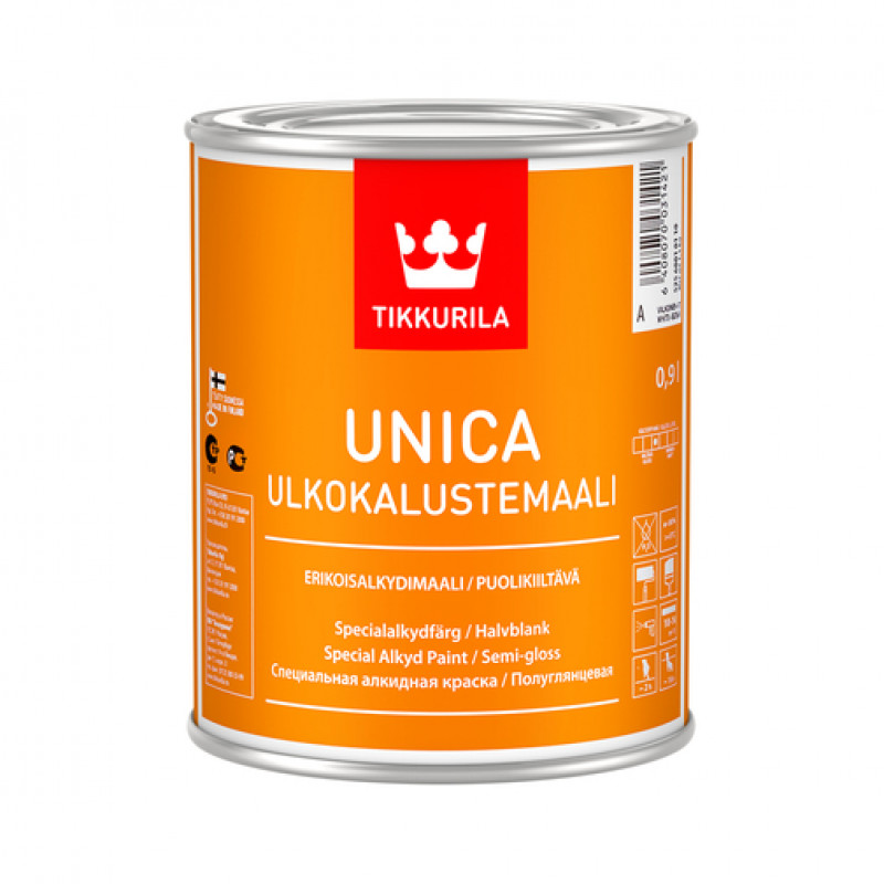 Tikkurila Krāsa Tikkurila Unica Pusspīdīga A-Bāze 0.9L - gab