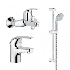 Grohe Vannas komplekts Grohe Euroeco (32734+32743+27853), hroms - gab