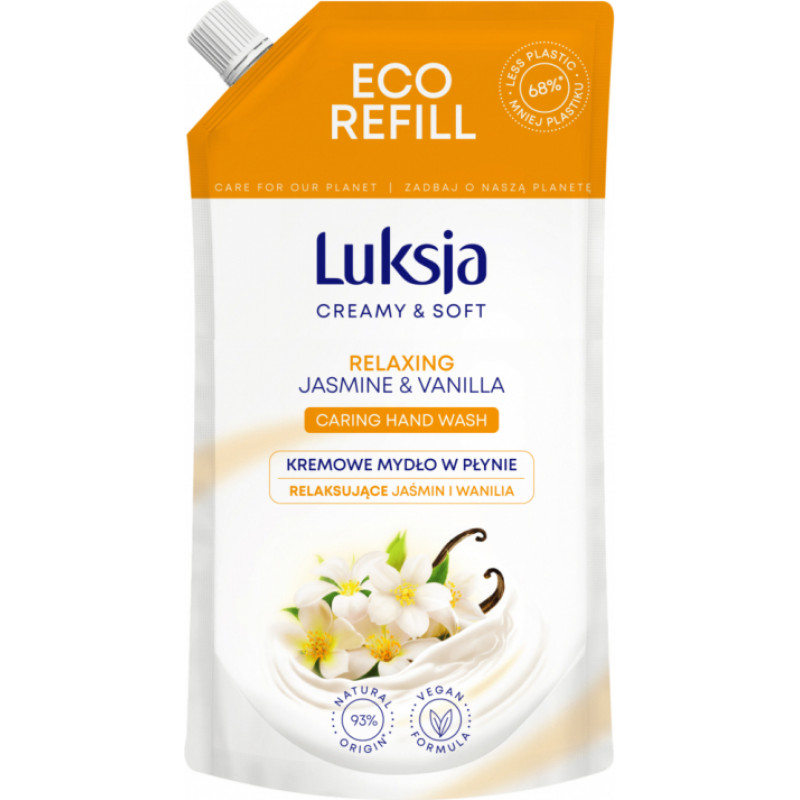 Luksja Šķidrās ziepes Luksja Jasmine&Vanilla Refill 400 ml - gab