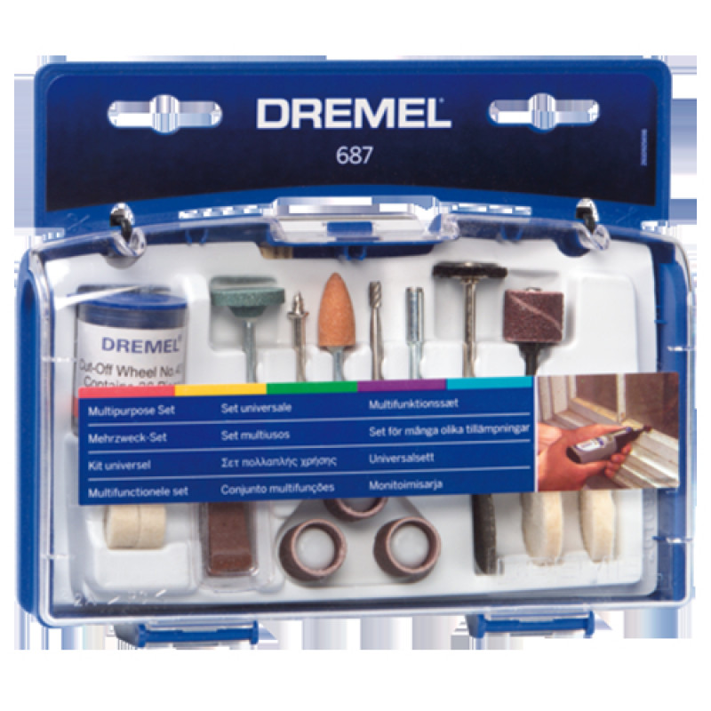 Dremel Universālais piederumu komplekts Dremel (687) - gab