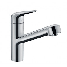 Hansgrohe virtuves izlietnes maisītājs ar izvelkamu dušu Focus M42 150 1jet, hroms