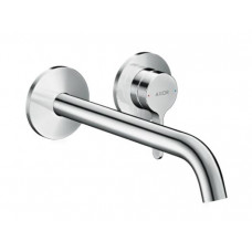 Hansgrohe iebūvējamā izlietnes maisītāja Axor One virsapmetuma daļa, 2 caurumu, iztece 220 mm, no sienas, hrom