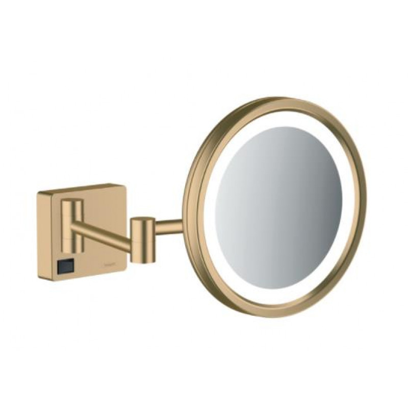 Hansgrohe kosmētiskais spogulis ar apgaismojumu AddStoris, brushed bronze