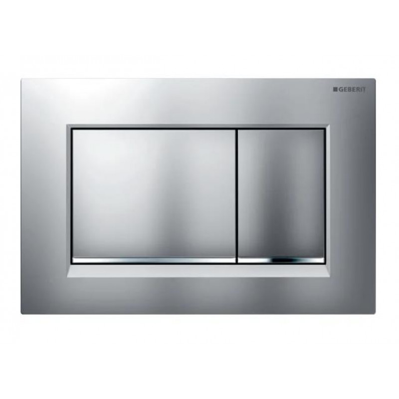 Geberit taustiņš Sigma30, 246x164 mm, matēts hroms ar easy-to-clean pārklājumu / hroms