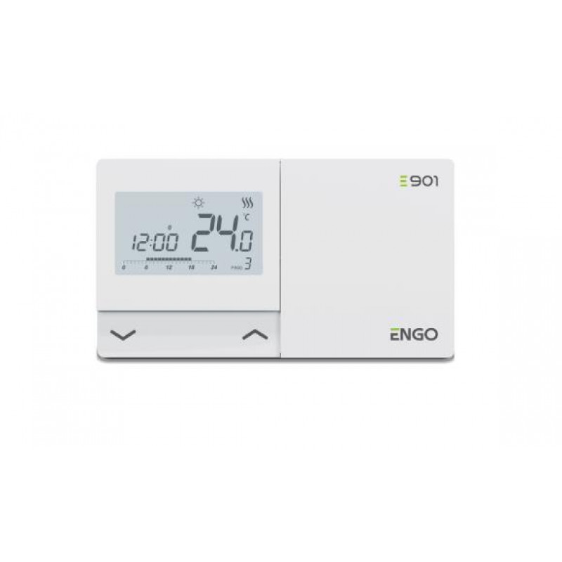 Engo Controls programmējams, vadu temperatūras regulators E901