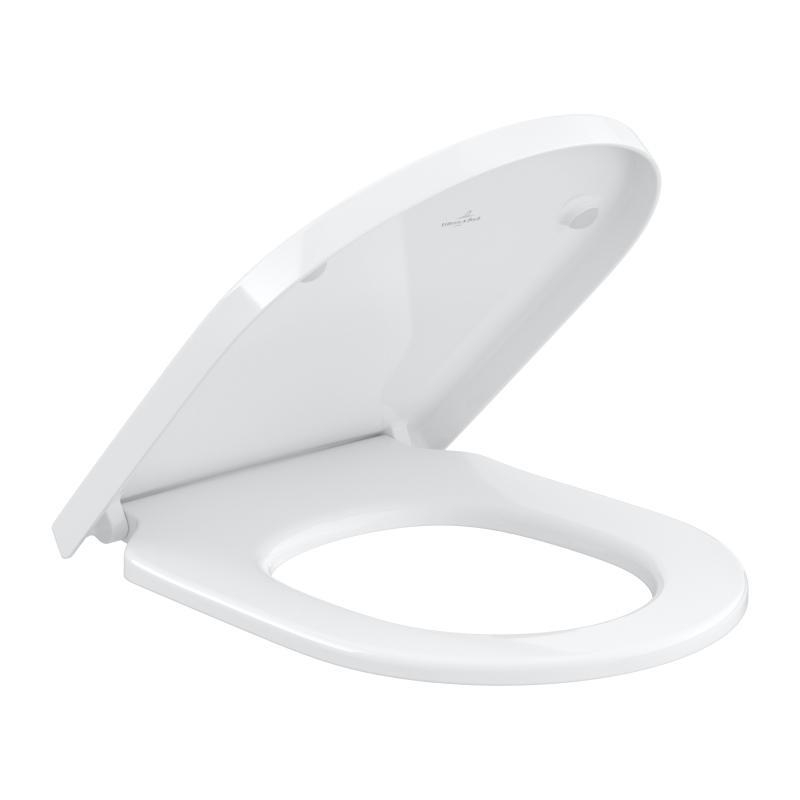 Villeroy & Boch poda sēdriņķis ar vāku Subway 2.0, Subway 3.0 Oval, QR/SC, balts