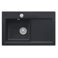 Villeroy & Boch virtuves izlietne Subway 60 XL Flat, viena bļoda ar plauktu, 965x475 mm, kreisā puse, ebony CP