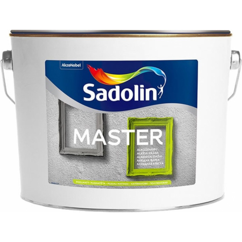 Sadolin Master Pusmatēta krāsa koka un metāla virsmām BW 10L