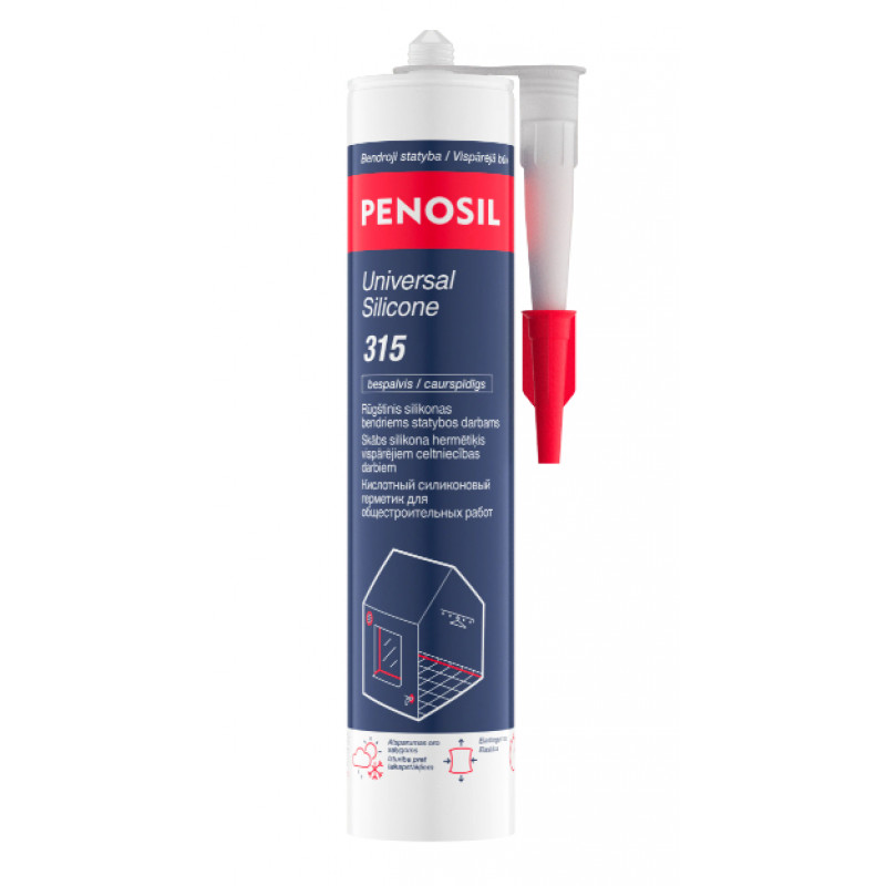 Penosil Universal Silicone 315c Universāls silikona hermētiķis 310ml, balts