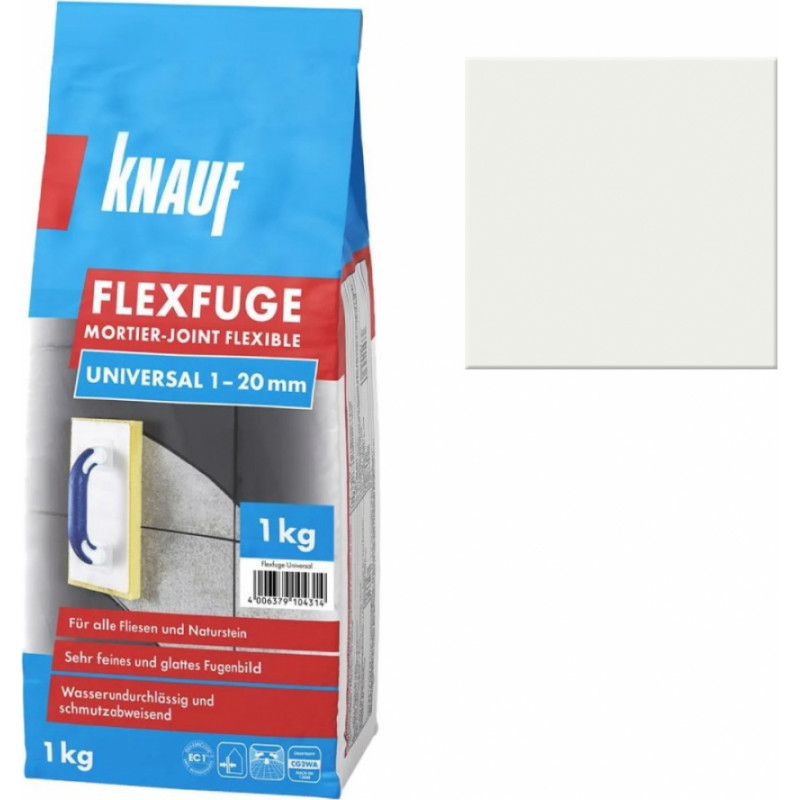 Knauf Flexfuge Universal Cementa bāzes flīžu šuvotājs, pergamona, 1kg