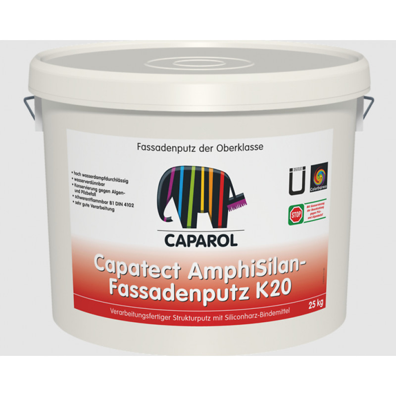 Caparol AmphiSilan Fassadenputz K15 Struktūrapmetums (biezpiens) 1.5mm, 25kg