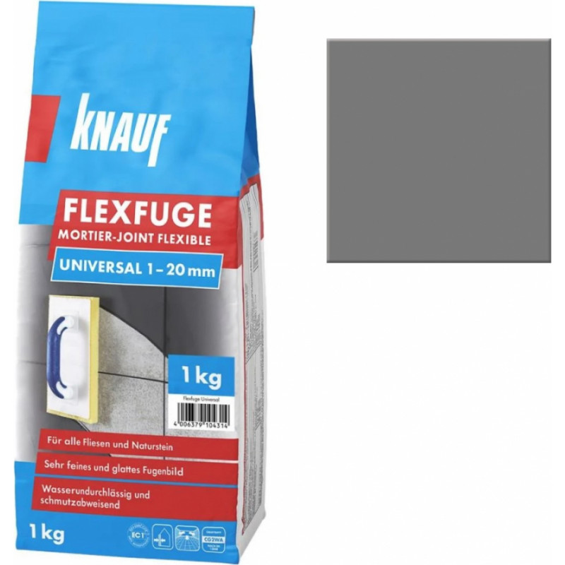 Knauf Flexfuge Universal Cementa bāzes flīžu šuvotājs, bazalta, 1kg