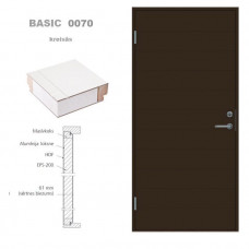 Jeld-Wen JeldWen Ārdurvis Basic B0070, 988x2080mm bez stikla, kreisās, tumši brūna