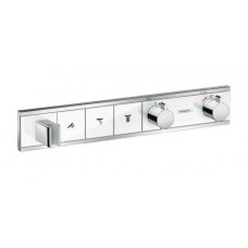 Hansgrohe RainSelect dušas termostats, 3 funkcijas, ar dušas klausules turētāju, balts - gab.