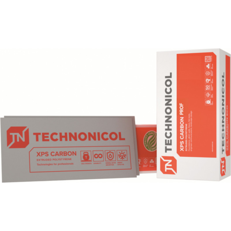 Technonicol Putupolistirols TECHNONICOL CARBON PROF 100mm, 1.18x0.58m - gab