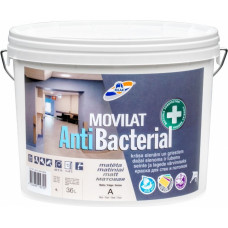 Rilak Krāsa iekšdarbiem RILAK MOVILAT Anti-Bacterial Matēta A-Bāze 3.6L - gab