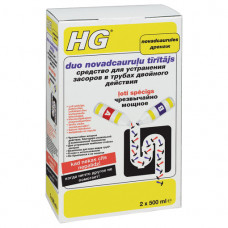 HG Duo novadcauruļu tīrītajs HG 2 x 500 ml - gab.