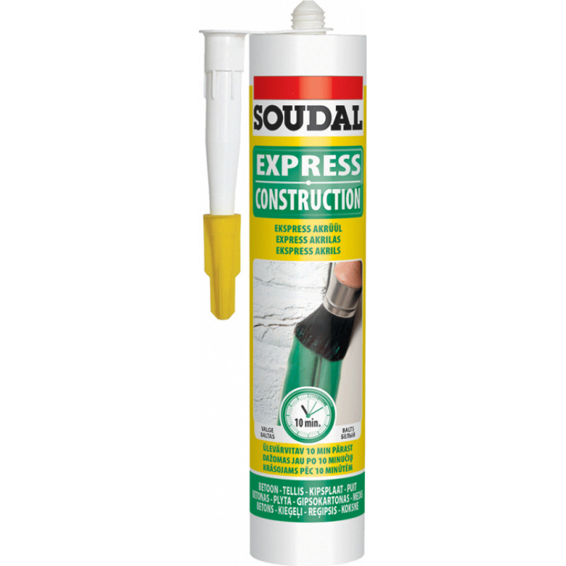 Soudal Akrila hermētiķis Soudal Express Acryl Balts 310ml - gab