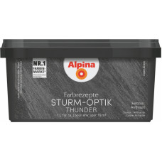 Alpina Dekoratīva špaktele sienām ALPINA Farbrezepte Sturm-Optik, 1 L, antracīts - gab