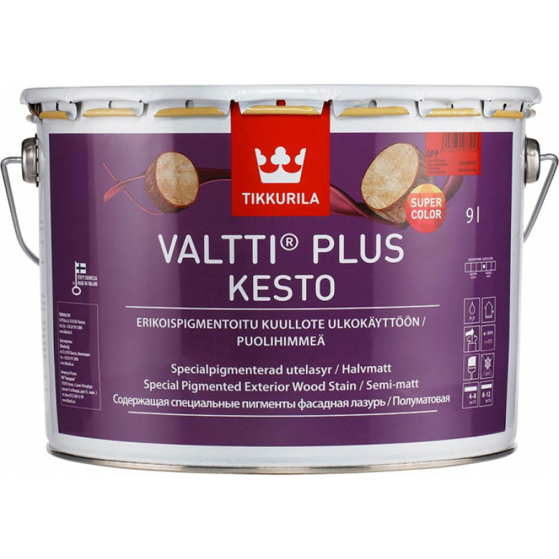 Tikkurila Fasādes eļļa Tikkurila Valtti Plus Kesto OPP-Bāze (Tonējamā) 9L - gab