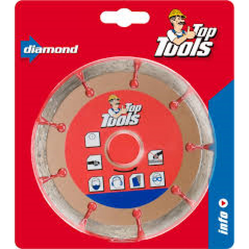 Top Tools Dimanta griezējdisks Top Tools segment 125 x 22 mm - gab.