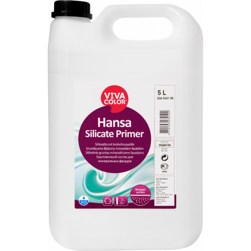 Vivacolor Silikāta gruntējuma šķīdums Vivacolor Hansa Silicate Primer 5L - gab