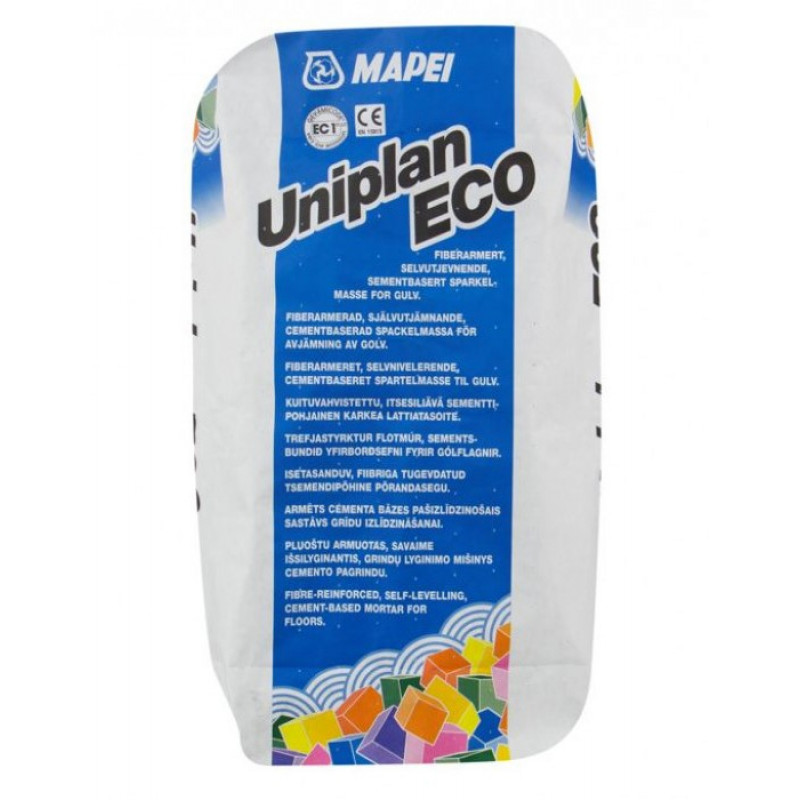 Mapei Pašizlīdzinošais materiāls Uniplan Eco ar armējumu, grīdai 3-50mm 20kg - gab