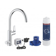 Grohe BauCurve Virtuves izlietnes maisītājs ar filtru Grohe Blue, hroms