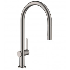 Hansgrohe virtuves izlietnes maisītājs ar izvelkamu dušu Talis M54 210 2jet, brushed black chrome