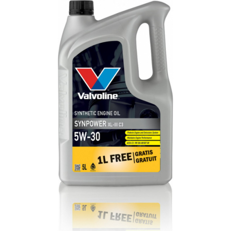 Valvoline Motoreļļa Synpower XL-III C3 5W30 4+1L, Valvoline