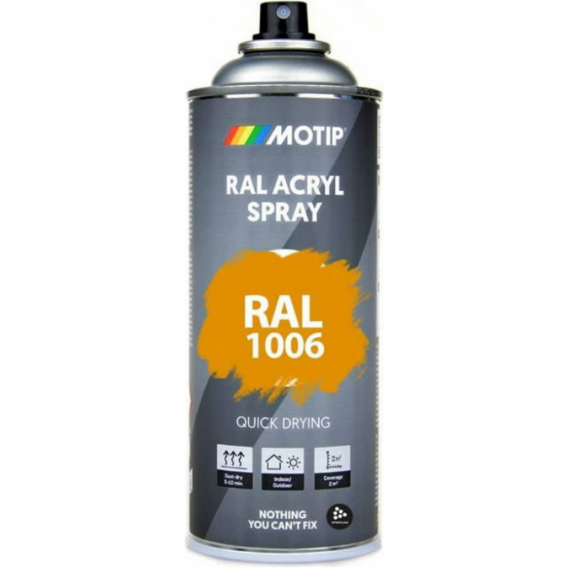 Motip Aerosols RAL 1006 dzeltens ar spīdumu 400ml, Motip