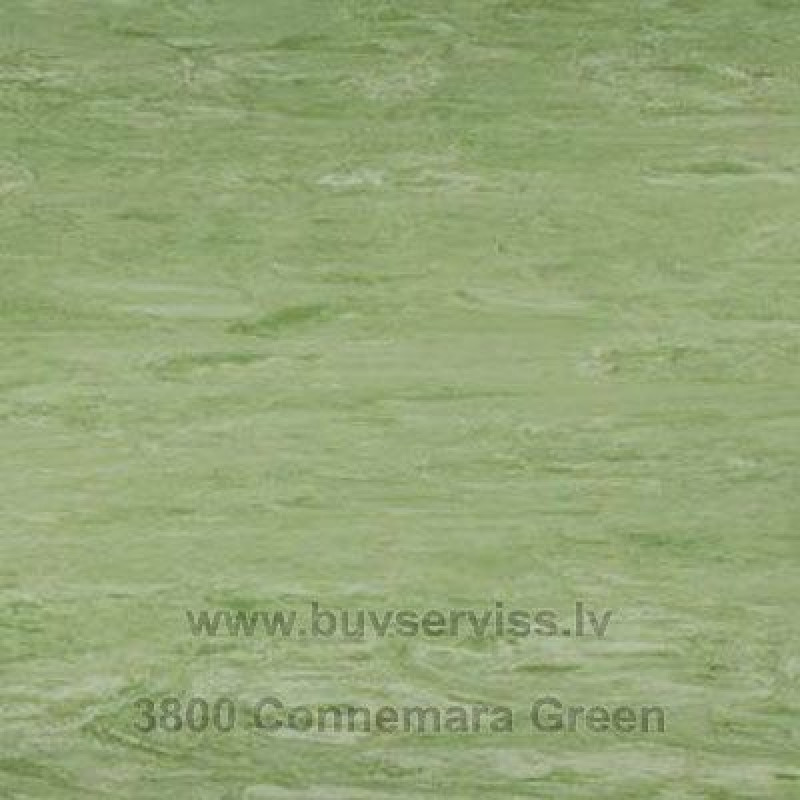 - Polyflor Connemara Green 3800 2m plat., 2.00mm aizsargslānis, linolejs PVC Zaļgans (garums cm)