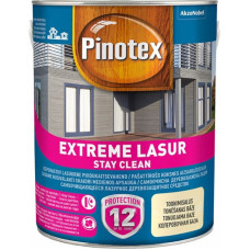 Pinotex Extreme Lasur Lazūras koksnes aizsarglīdzeklis ar pašattīrīšanās spēju, pusspīdīgs, bezkrāsains (tonējamā bāze) 3L