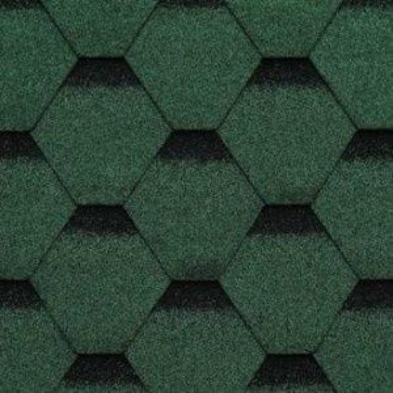 Mida Rock Hexagonal Bitumena šindelis 3m2 Zaļš