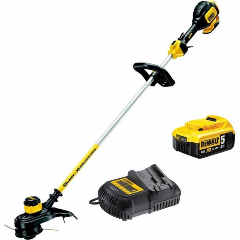 Dewalt Akumulatora zāles trimmeris 18V XR (+1x5.0Ah, lādētājs) DCM561P1-QW