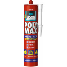 Bison Hermētiķis Īpaši izturīgs, balts, Poly Max High Tack, 425g