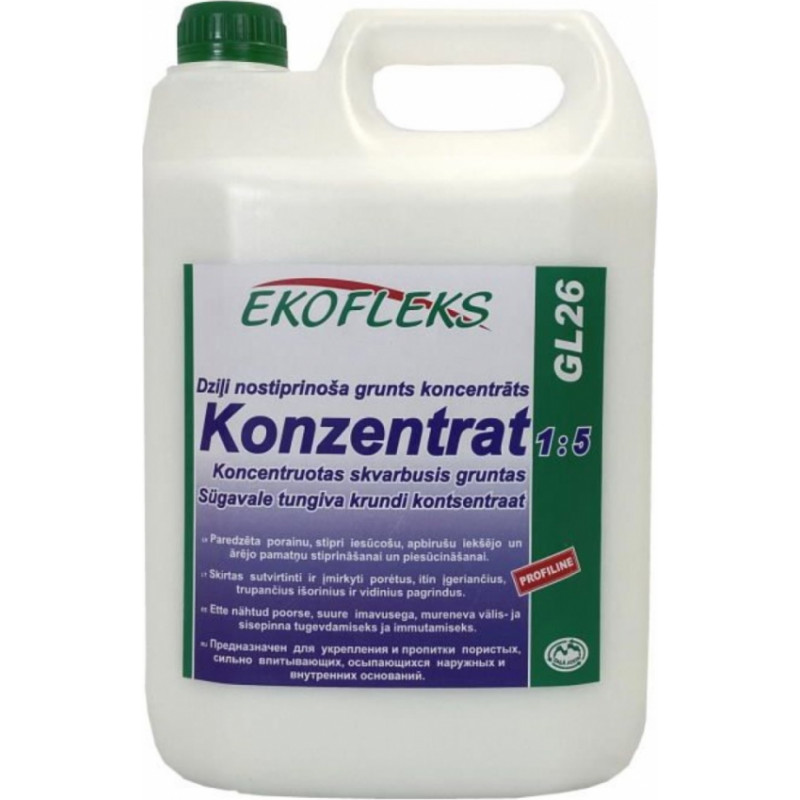 Ekofleks Tiefgrund GL26 dziļa nostiprinoša grunts (koncentrāts), 1L