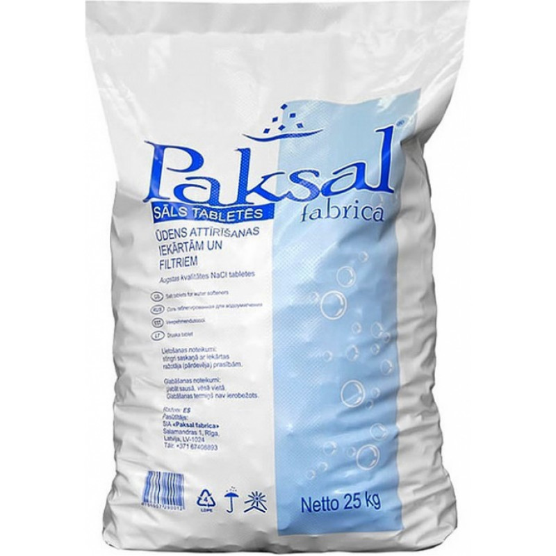 Paksal Fabrica PAKSAL sāls tabletes - paka (25 kg)