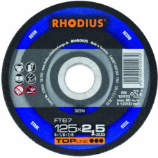 Rhodius Griešanas diski FT67 125x2.5x22.23 - gab.