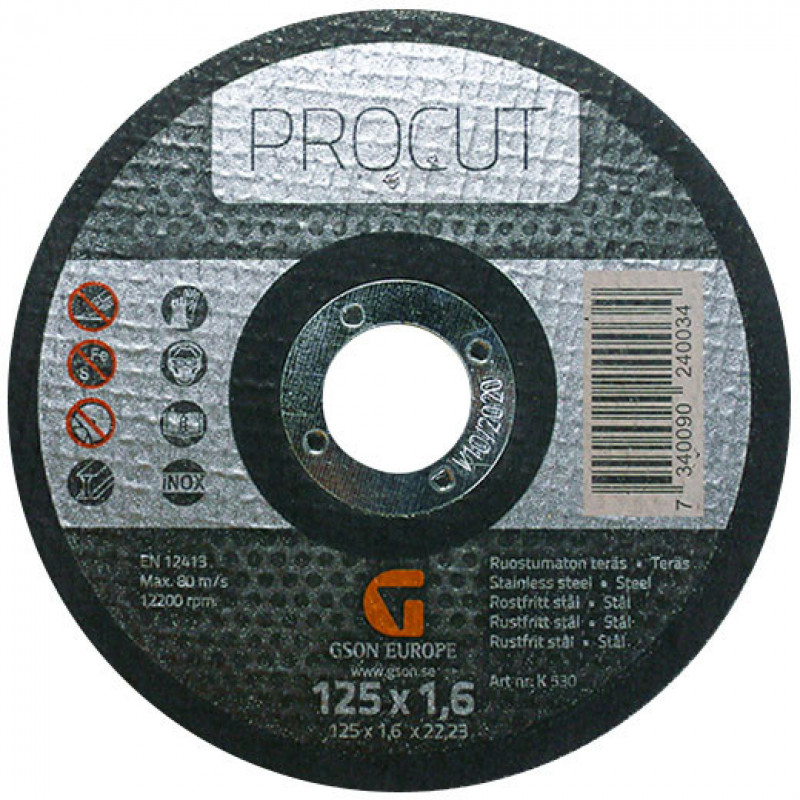 Gson Griezējdisks 41 125x1.6x22.23mm PROCUT GSON