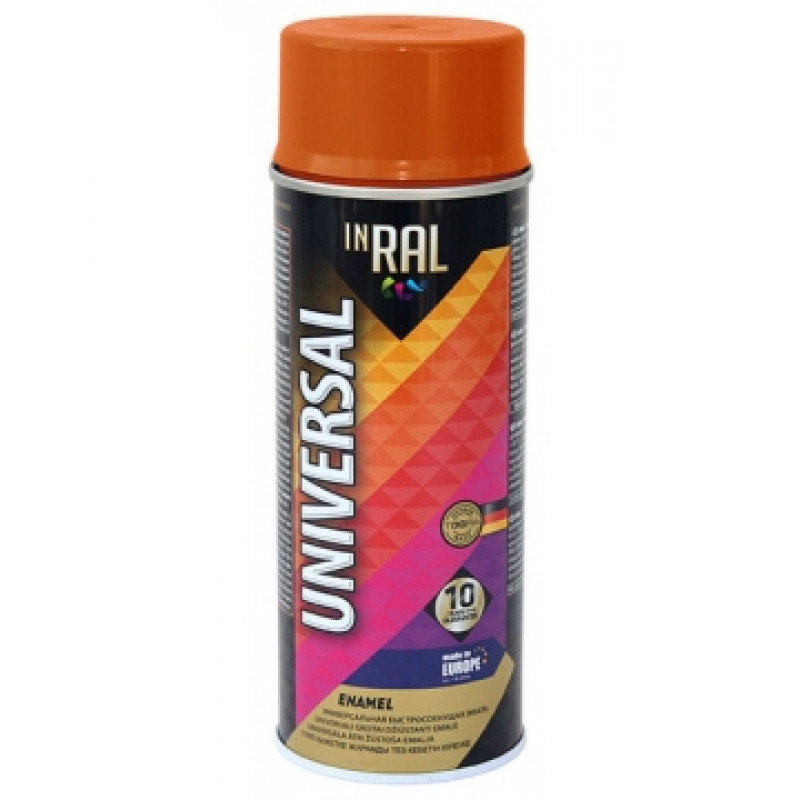 Inral Emalja aerosols Inral Universal 400ml  RAL2004 oranžs - gab