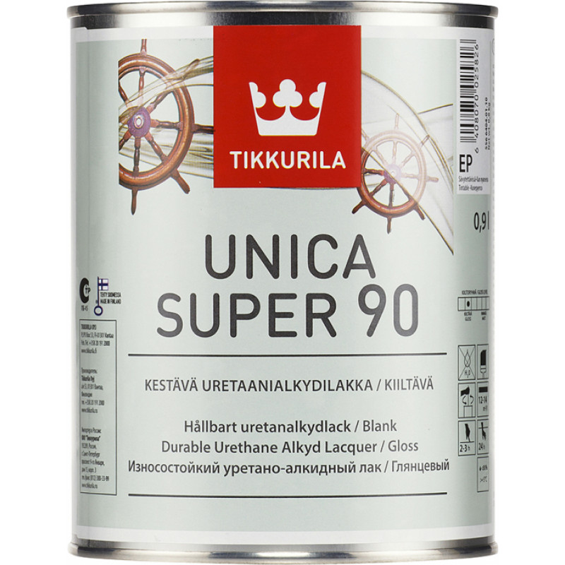 Tikkurila Laka Tikkurila Unica Super 90 Spīdīga EP-Bāze 0.9L - gab