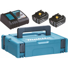 Makita Lādēšanas komplekts MAKITA MAKPAC 18V,  2X6.0Ah, 2XBL1860B, DC18RC - gab