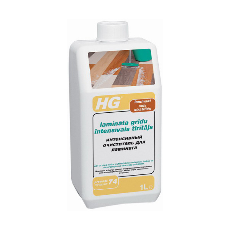 HG Lamināta grīdu intensīvais tīrītājs HG Product 74, 1 L - gab