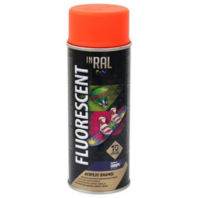 Inral Emalja aerosols Inral Fluorescent 400ml oranža - gab