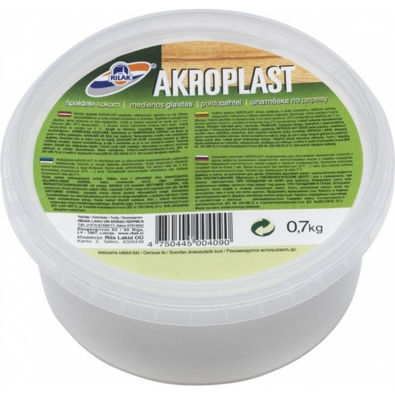 Rilak Špaktele kokam RILAK AKROPLAST, 0.7KG - gab