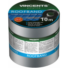 Vincents Polyline Polimērbitumena līmlente pašlīmējošā Vincents Polyline Roofband 10cmx10m, pelēka - gab