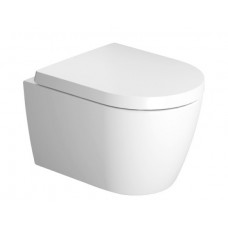 Duravit pods ar QR/SC vāku ME by Starck Compact Rimless, stiprināms pie sienas, 370x480 mm, Durafix, balts