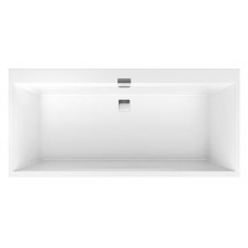 Villeroy & Boch vanna Squaro Edge 12 Duo, 1700x750 mm, ar sifonu, ar kājām, balta Quaryl®